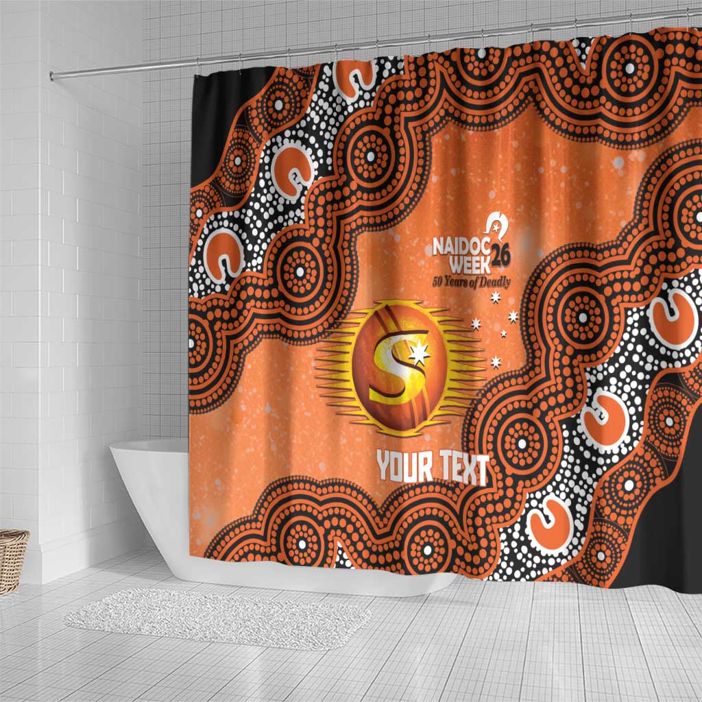 Perth Scorchers NAIDOC Week 2026 Custom Shower Curtain 50 Years Deadly Indigenous Art Glitter Effect