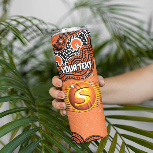 Perth Scorchers NAIDOC Week 2026 Custom Skinny Tumbler 50 Years Deadly Indigenous Art Glitter Effect