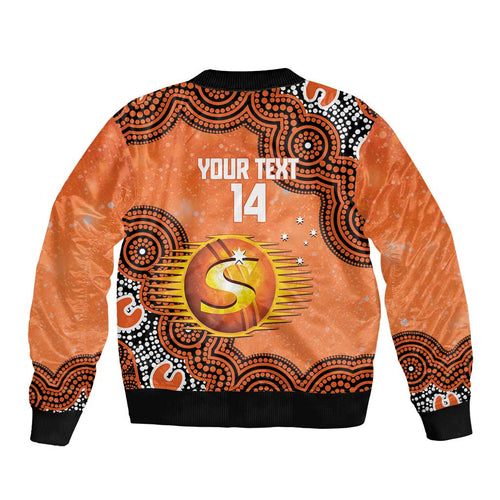 Perth Scorchers NAIDOC Week 2026 Custom Sleeve Zip Bomber Jacket 50 Years Deadly Indigenous Art Glitter Effect