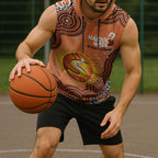 Perth Scorchers NAIDOC Week 2026 Custom Sleeveless Hoodie 50 Years Deadly Indigenous Art Glitter Effect