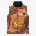 Perth Scorchers NAIDOC Week 2026 Custom Sleeveless Puffer Jacket 50 Years Deadly Indigenous Art Glitter Effect