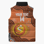 Perth Scorchers NAIDOC Week 2026 Custom Sleeveless Puffer Jacket 50 Years Deadly Indigenous Art Glitter Effect