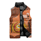 Perth Scorchers NAIDOC Week 2026 Custom Sleeveless Puffer Jacket 50 Years Deadly Indigenous Art Glitter Effect