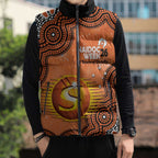 Perth Scorchers NAIDOC Week 2026 Custom Sleeveless Puffer Jacket 50 Years Deadly Indigenous Art Glitter Effect