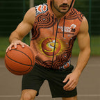 Perth Scorchers NAIDOC Week 2026 Custom Sleeveless Zip Hoodie 50 Years Deadly Indigenous Art Glitter Effect
