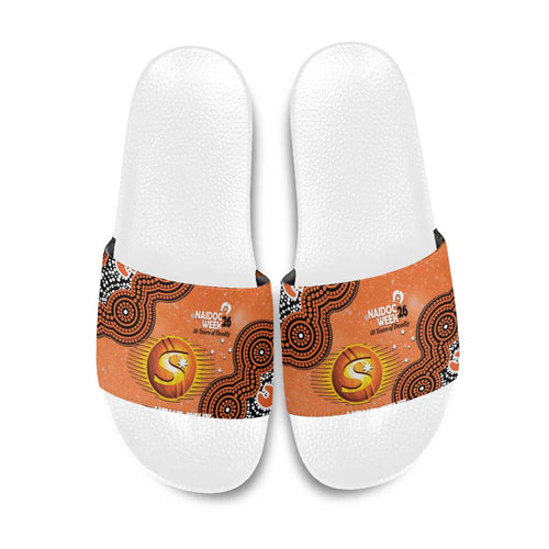 Perth Scorchers NAIDOC Week 2026 Custom Slide Sandals 50 Years Deadly Indigenous Art Glitter Effect