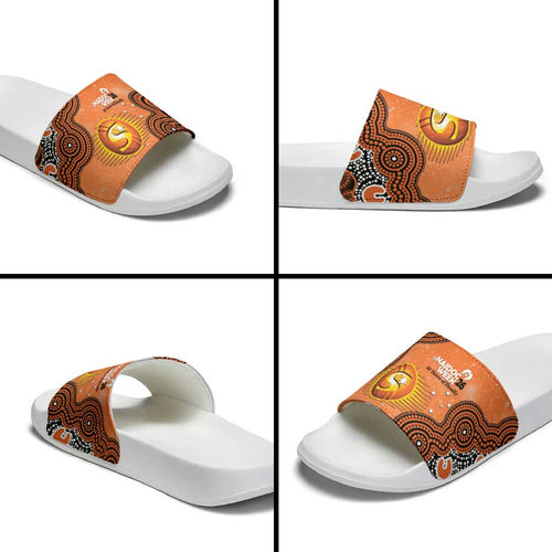 Perth Scorchers NAIDOC Week 2026 Custom Slide Sandals 50 Years Deadly Indigenous Art Glitter Effect