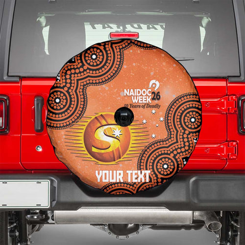 Perth Scorchers NAIDOC Week 2026 Custom Spare Tire Cover 50 Years Deadly Indigenous Art Glitter Effect