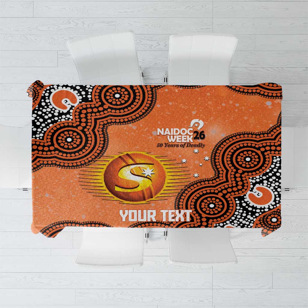 Perth Scorchers NAIDOC Week 2026 Custom Tablecloth 50 Years Deadly Indigenous Art Glitter Effect