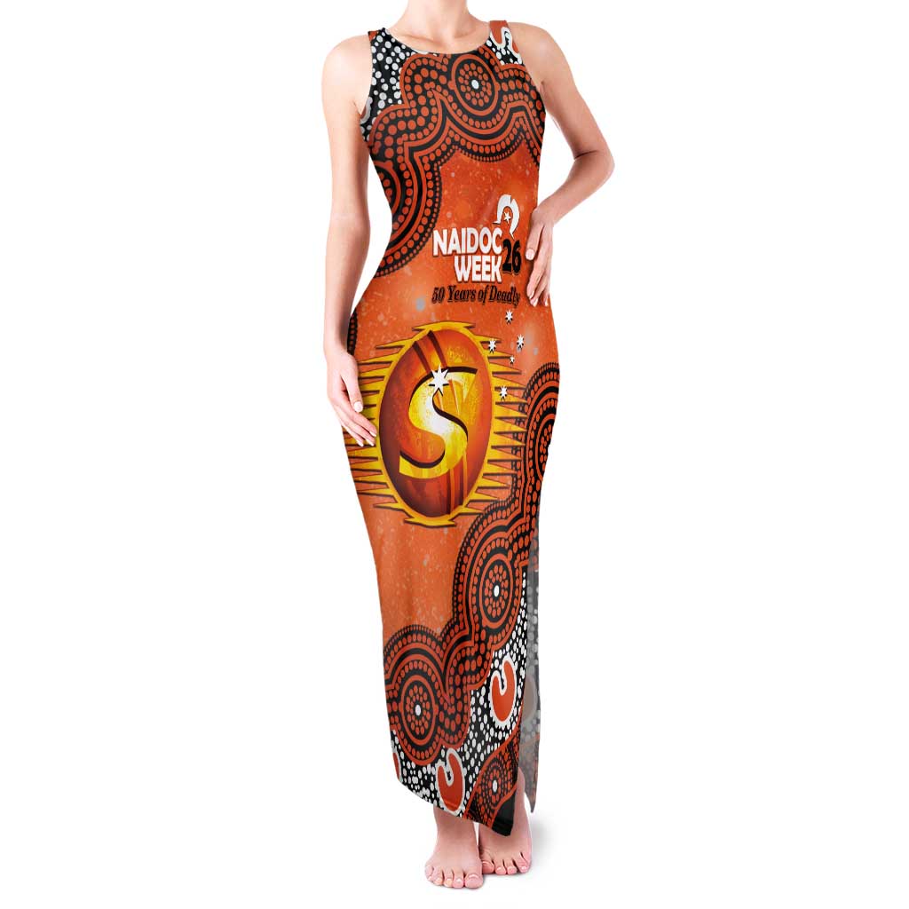 Perth Scorchers NAIDOC Week 2026 Custom Tank Maxi Dress 50 Years Deadly Indigenous Art Glitter Effect