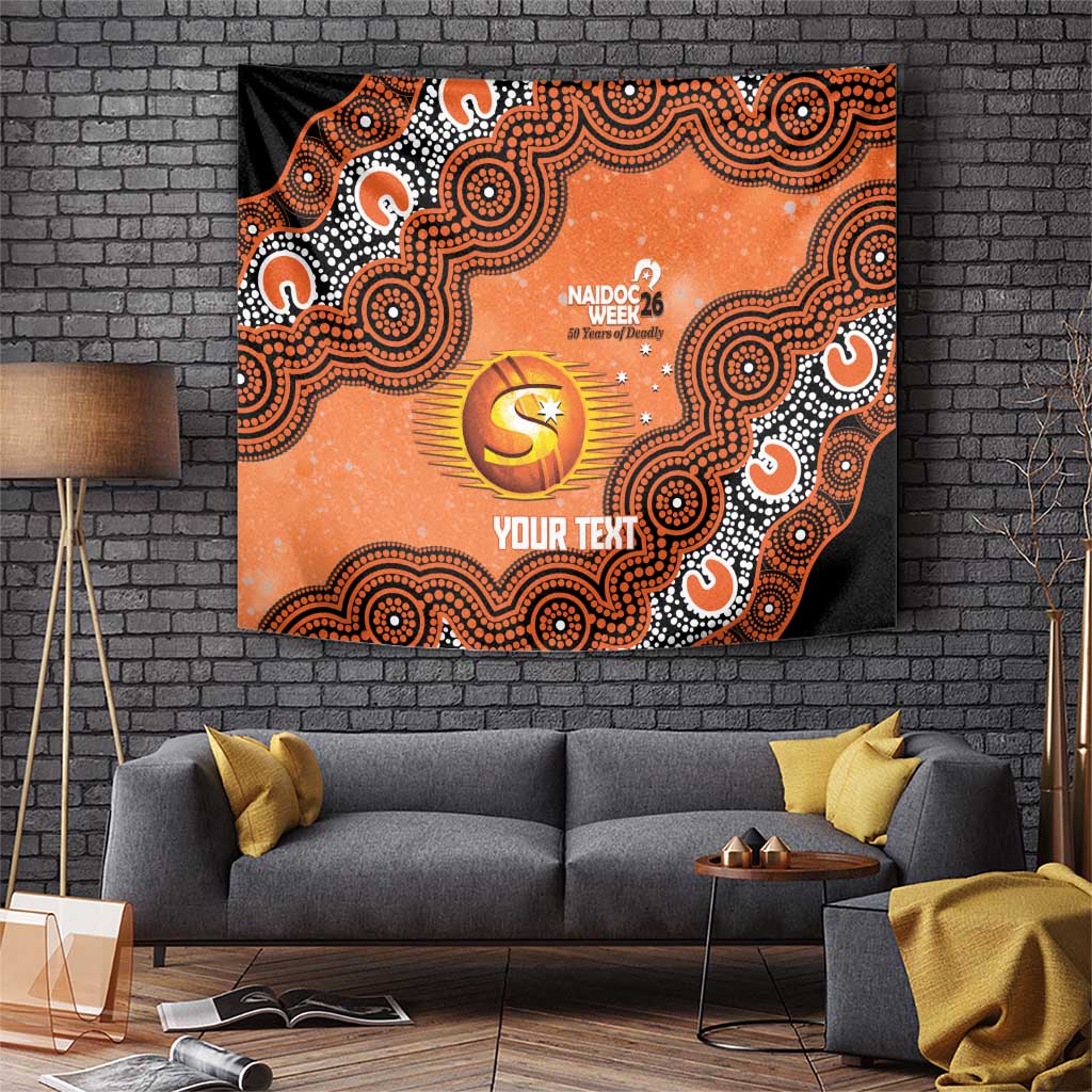 Perth Scorchers NAIDOC Week 2026 Custom Tapestry 50 Years Deadly Indigenous Art Glitter Effect