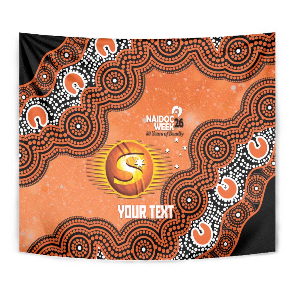 Perth Scorchers NAIDOC Week 2026 Custom Tapestry 50 Years Deadly Indigenous Art Glitter Effect