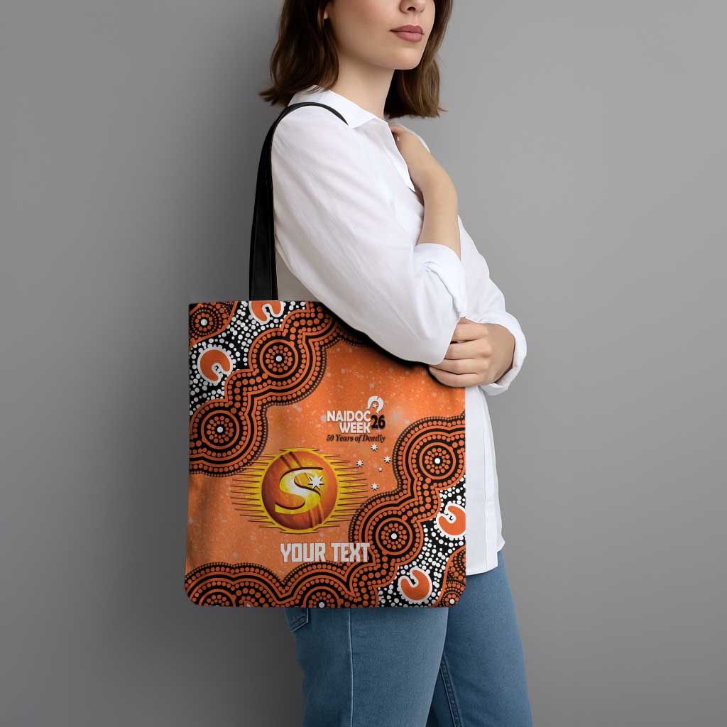 Perth Scorchers NAIDOC Week 2026 Custom Tote Bag 50 Years Deadly Indigenous Art Glitter Effect