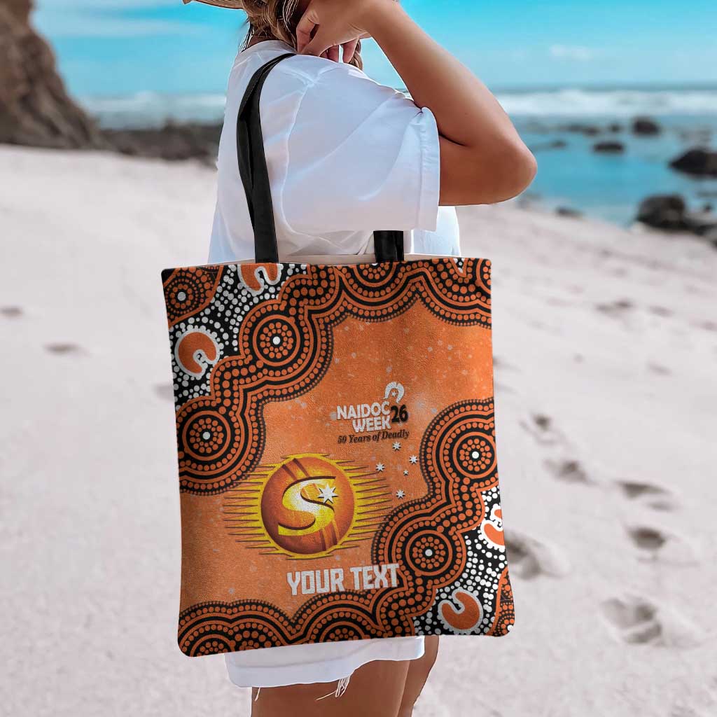 Perth Scorchers NAIDOC Week 2026 Custom Tote Bag 50 Years Deadly Indigenous Art Glitter Effect