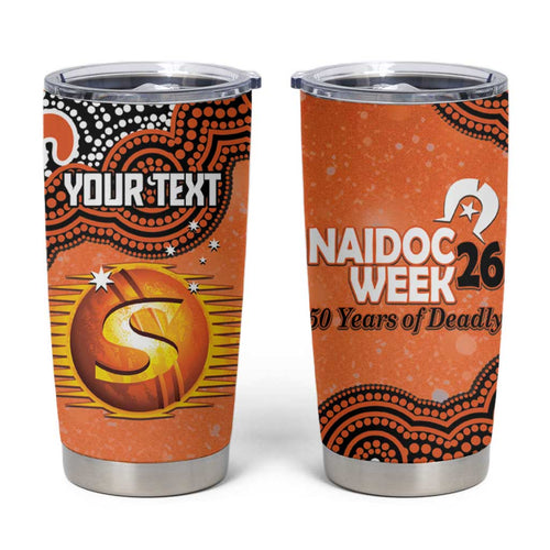 Perth Scorchers NAIDOC Week 2026 Custom Tumbler Cup 50 Years Deadly Indigenous Art Glitter Effect