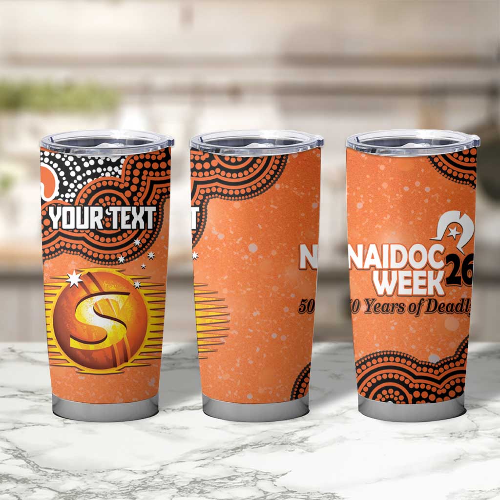 Perth Scorchers NAIDOC Week 2026 Custom Tumbler Cup 50 Years Deadly Indigenous Art Glitter Effect