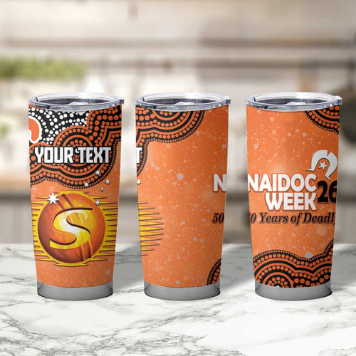 Perth Scorchers NAIDOC Week 2026 Custom Tumbler Cup 50 Years Deadly Indigenous Art Glitter Effect