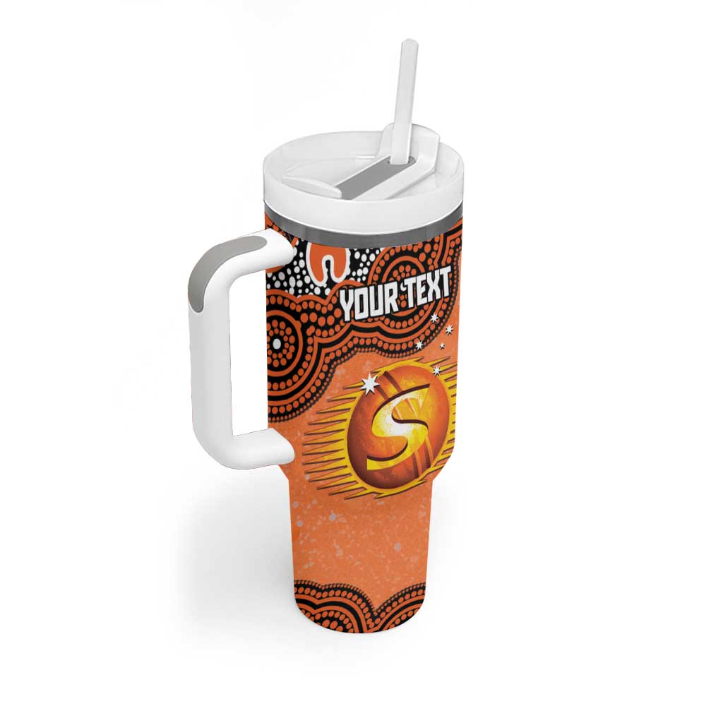 Perth Scorchers NAIDOC Week 2026 Custom Tumbler With Handle 50 Years Deadly Indigenous Art Glitter Effect