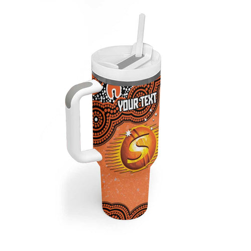 Perth Scorchers NAIDOC Week 2026 Custom Tumbler With Handle 50 Years Deadly Indigenous Art Glitter Effect