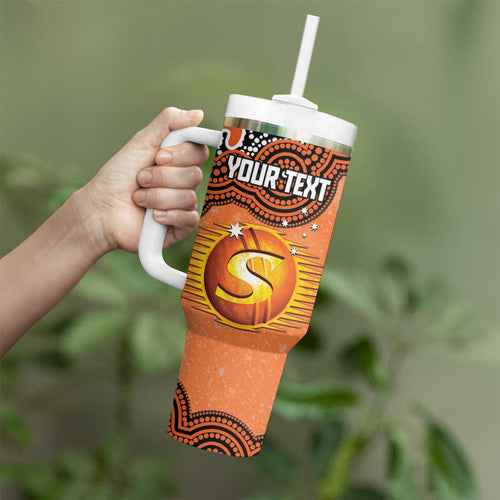 Perth Scorchers NAIDOC Week 2026 Custom Tumbler With Handle 50 Years Deadly Indigenous Art Glitter Effect