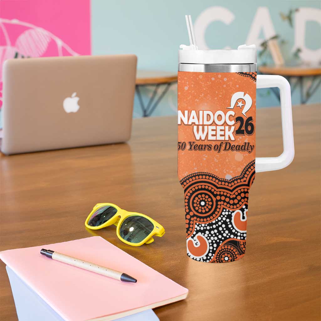 Perth Scorchers NAIDOC Week 2026 Custom Tumbler With Handle 50 Years Deadly Indigenous Art Glitter Effect