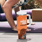 Perth Scorchers NAIDOC Week 2026 Custom Tumbler With Handle 50 Years Deadly Indigenous Art Glitter Effect