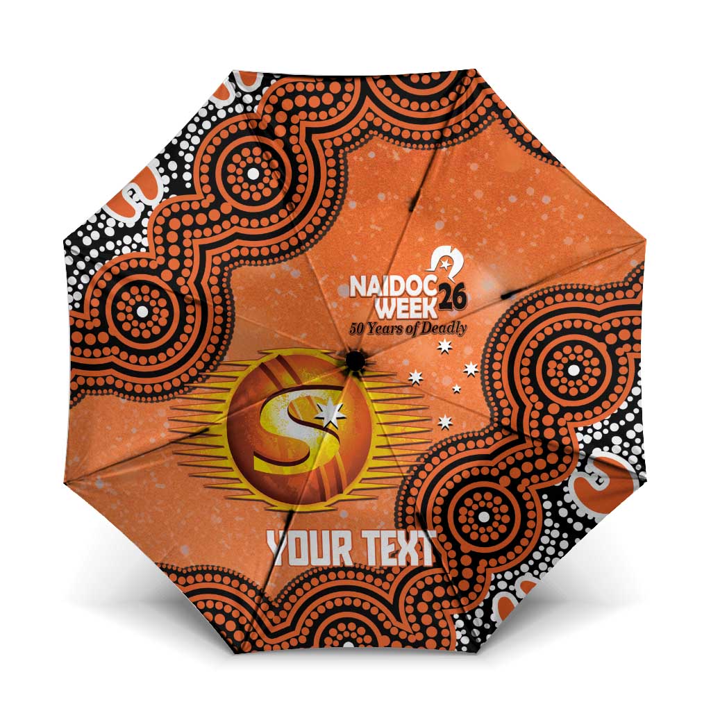Perth Scorchers NAIDOC Week 2026 Custom Umbrella 50 Years Deadly Indigenous Art Glitter Effect