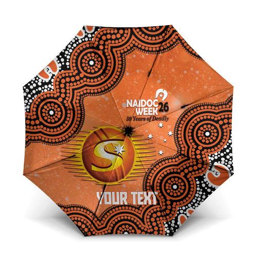 Perth Scorchers NAIDOC Week 2026 Custom Umbrella 50 Years Deadly Indigenous Art Glitter Effect