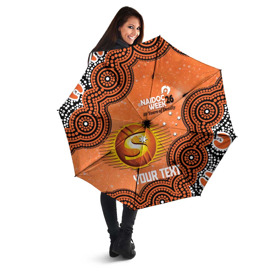Perth Scorchers NAIDOC Week 2026 Custom Umbrella 50 Years Deadly Indigenous Art Glitter Effect