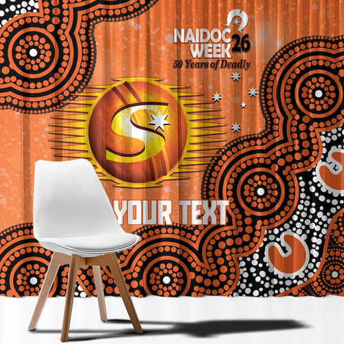 Perth Scorchers NAIDOC Week 2026 Custom Window Curtain 50 Years Deadly Indigenous Art Glitter Effect