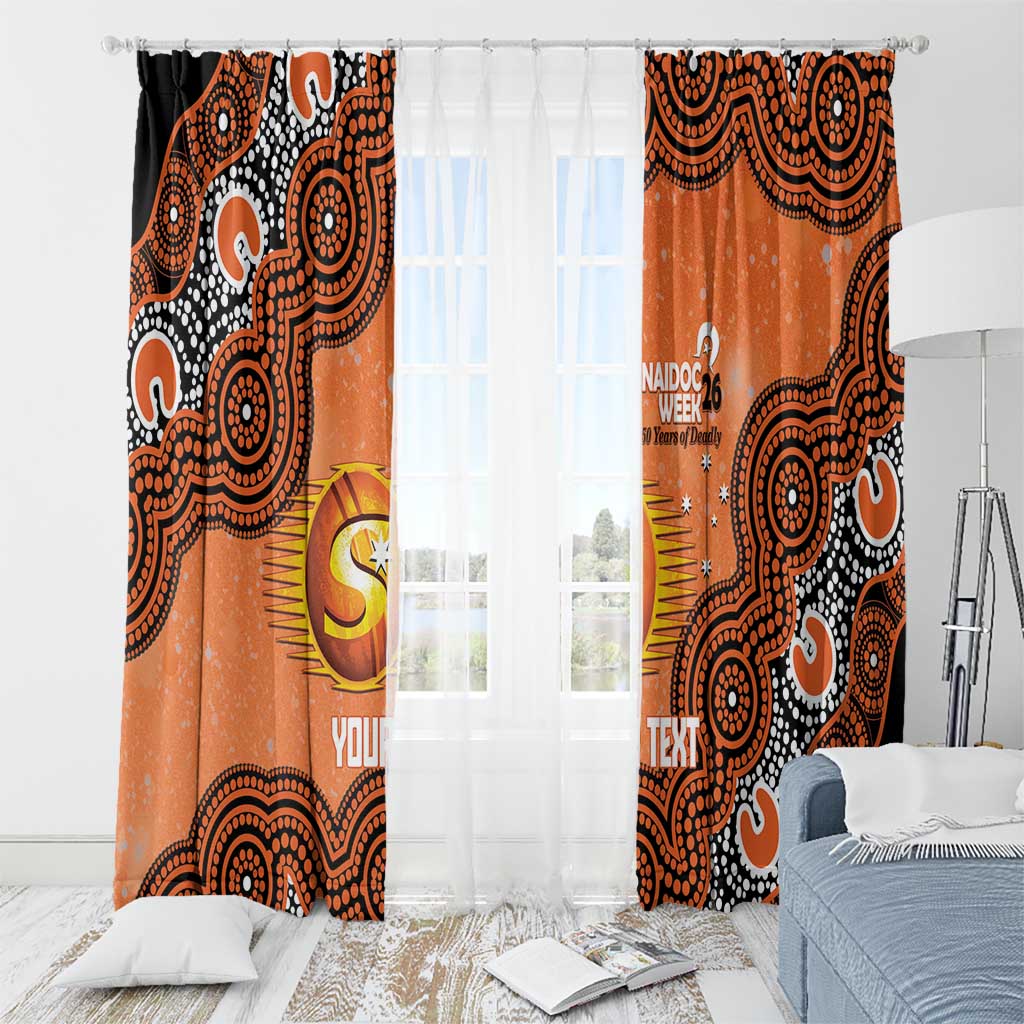 Perth Scorchers NAIDOC Week 2026 Custom Window Curtain 50 Years Deadly Indigenous Art Glitter Effect
