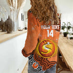 Perth Scorchers NAIDOC Week 2026 Custom Women Casual Shirt 50 Years Deadly Indigenous Art Glitter Effect