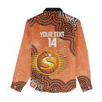 Perth Scorchers NAIDOC Week 2026 Custom Women Casual Shirt 50 Years Deadly Indigenous Art Glitter Effect