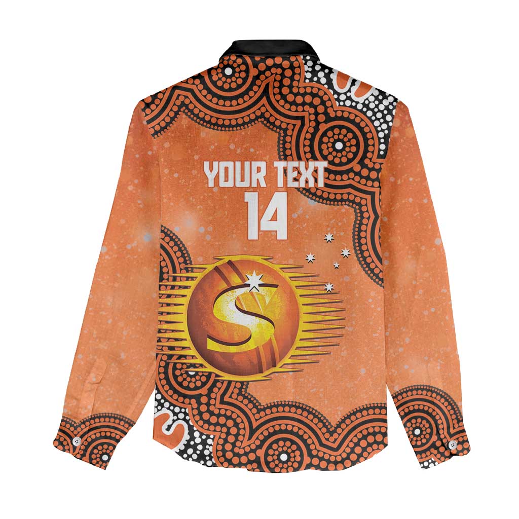 Perth Scorchers NAIDOC Week 2026 Custom Women Casual Shirt 50 Years Deadly Indigenous Art Glitter Effect