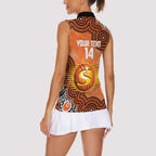 Perth Scorchers NAIDOC Week 2026 Custom Women Sleeveless Polo Shirt 50 Years Deadly Indigenous Art Glitter Effect
