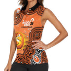 Perth Scorchers NAIDOC Week 2026 Custom Women Sleeveless Polo Shirt 50 Years Deadly Indigenous Art Glitter Effect