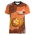 Perth Scorchers NAIDOC Week 2026 Custom Women V-Neck T-Shirt 50 Years Deadly Indigenous Art Glitter Effect