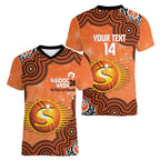 Perth Scorchers NAIDOC Week 2026 Custom Women V-Neck T-Shirt 50 Years Deadly Indigenous Art Glitter Effect