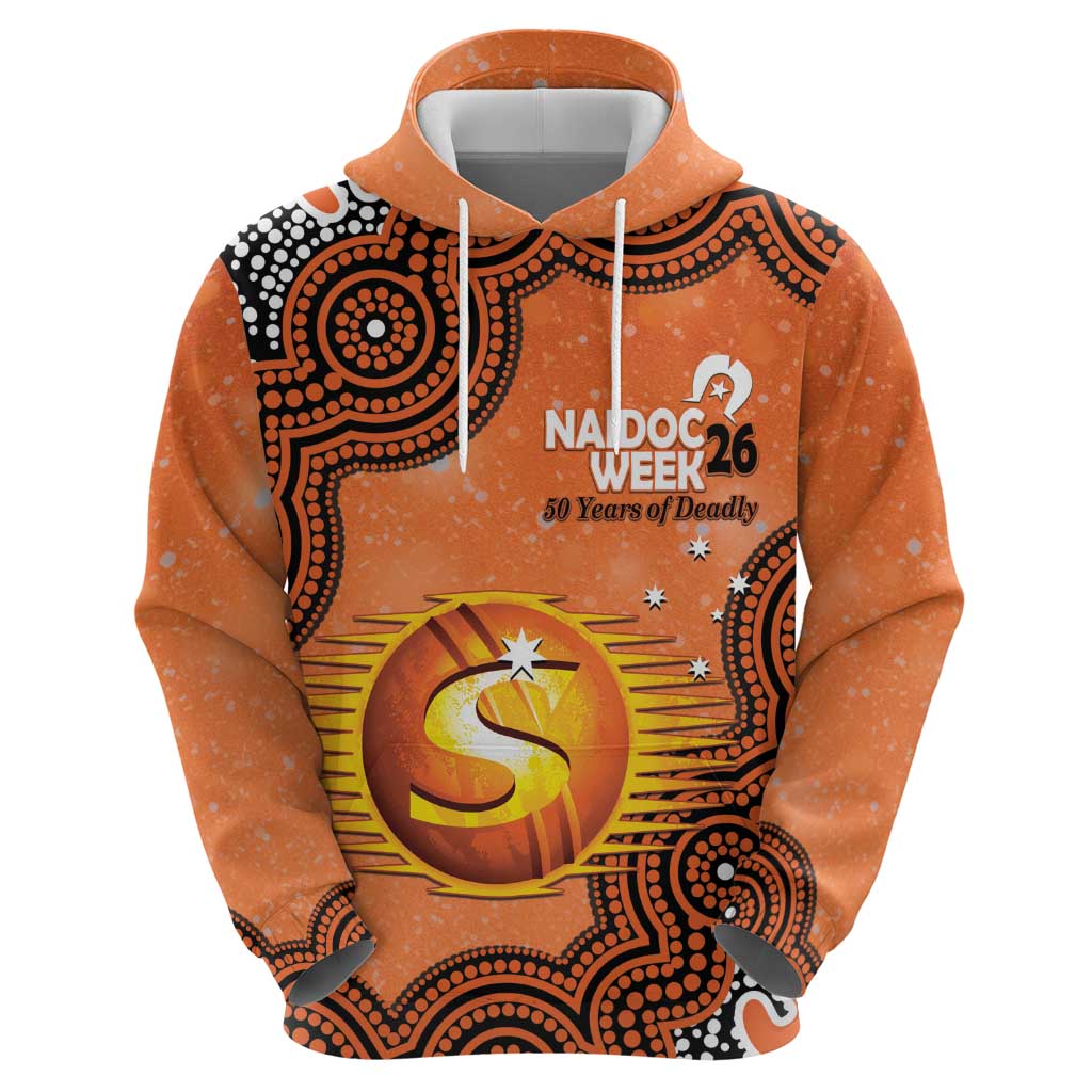 Perth Scorchers NAIDOC Week 2026 Custom Zip Hoodie 50 Years Deadly Indigenous Art Glitter Effect