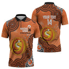 Perth Scorchers NAIDOC Week 2026 Custom Zipper Polo Shirt 50 Years Deadly Indigenous Art Glitter Effect