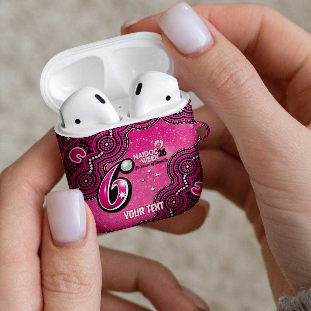 Sydney Sixers NAIDOC Week 2026 Custom AirPods Case 50 Years Deadly Indigenous Art Glitter Effect