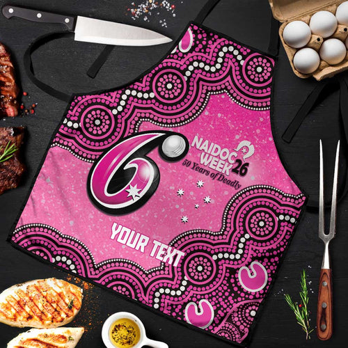 Sydney Sixers NAIDOC Week 2026 Custom Apron 50 Years Deadly Indigenous Art Glitter Effect