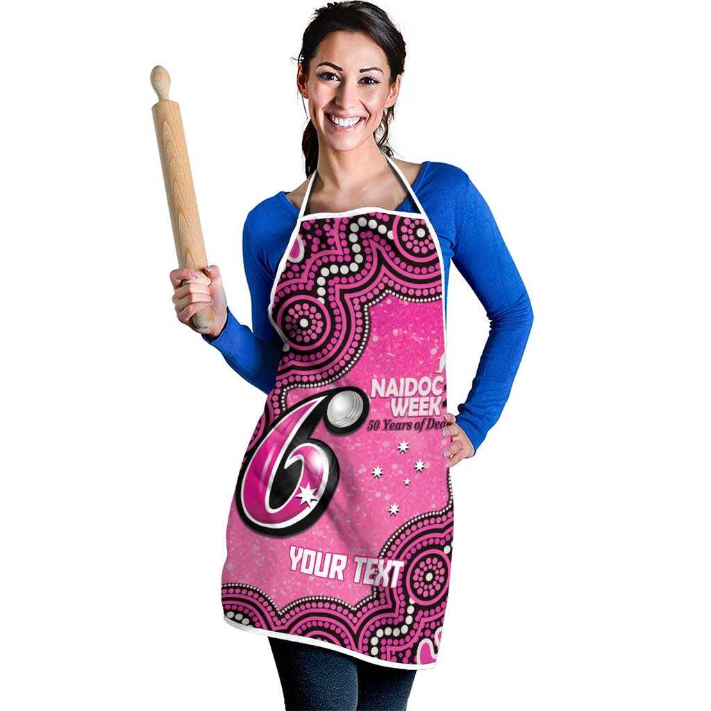 Sydney Sixers NAIDOC Week 2026 Custom Apron 50 Years Deadly Indigenous Art Glitter Effect