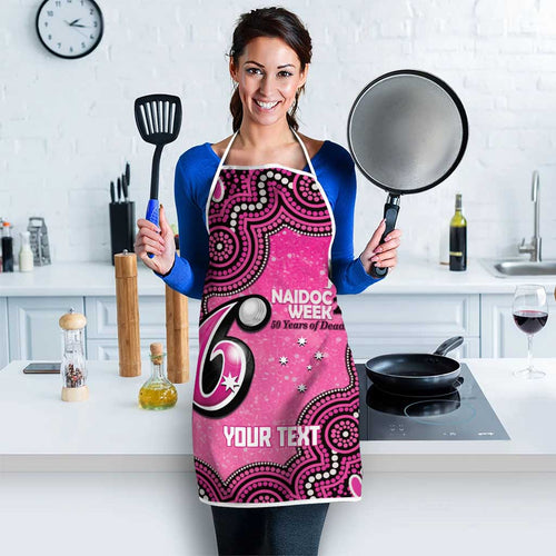 Sydney Sixers NAIDOC Week 2026 Custom Apron 50 Years Deadly Indigenous Art Glitter Effect