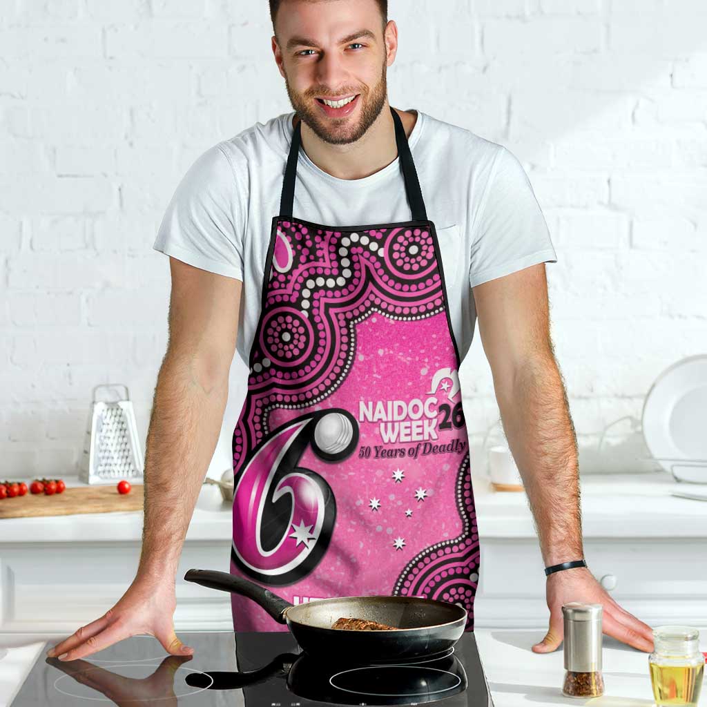 Sydney Sixers NAIDOC Week 2026 Custom Apron 50 Years Deadly Indigenous Art Glitter Effect