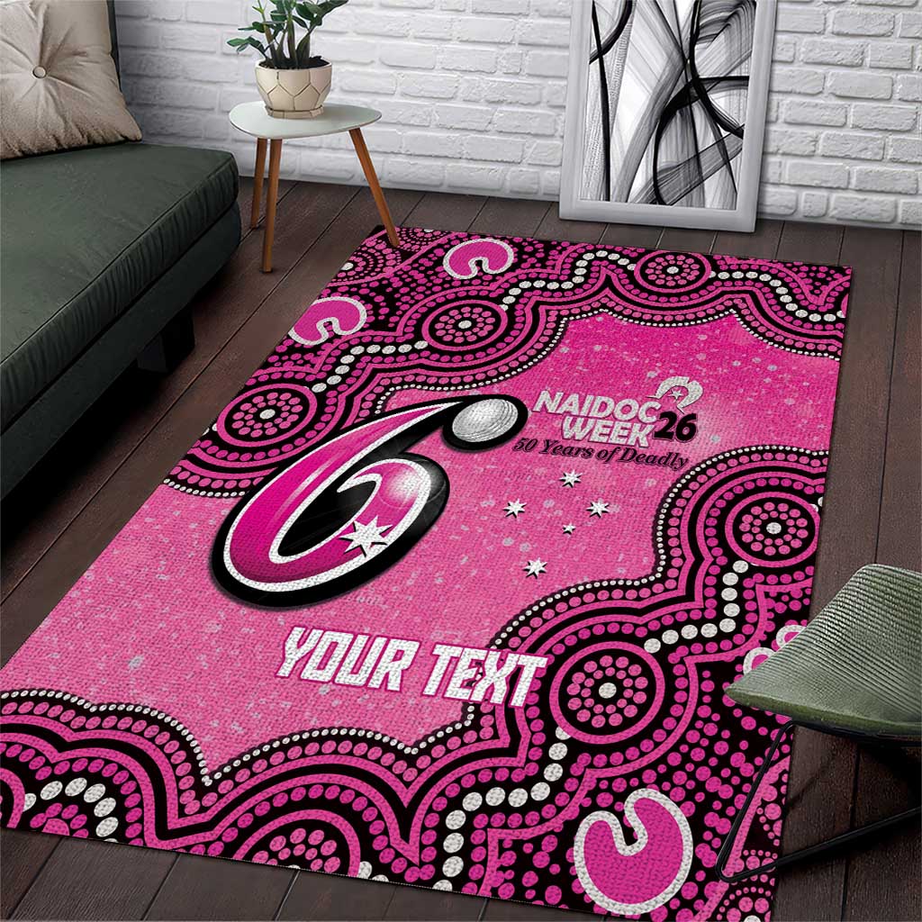 Sydney Sixers NAIDOC Week 2026 Custom Area Rug 50 Years Deadly Indigenous Art Glitter Effect