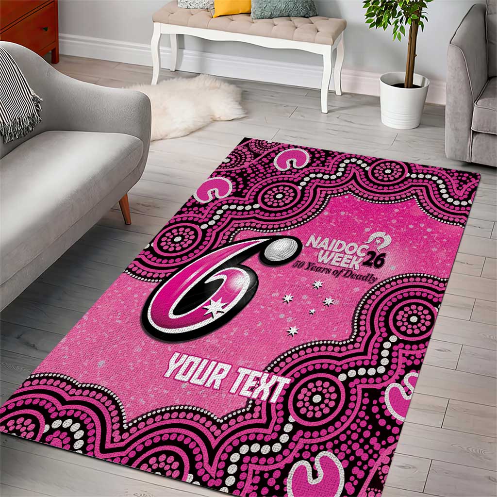 Sydney Sixers NAIDOC Week 2026 Custom Area Rug 50 Years Deadly Indigenous Art Glitter Effect