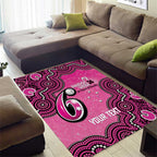 Sydney Sixers NAIDOC Week 2026 Custom Area Rug 50 Years Deadly Indigenous Art Glitter Effect