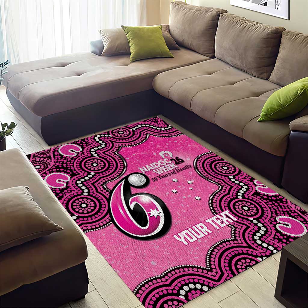 Sydney Sixers NAIDOC Week 2026 Custom Area Rug 50 Years Deadly Indigenous Art Glitter Effect