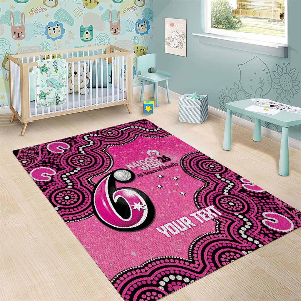 Sydney Sixers NAIDOC Week 2026 Custom Area Rug 50 Years Deadly Indigenous Art Glitter Effect